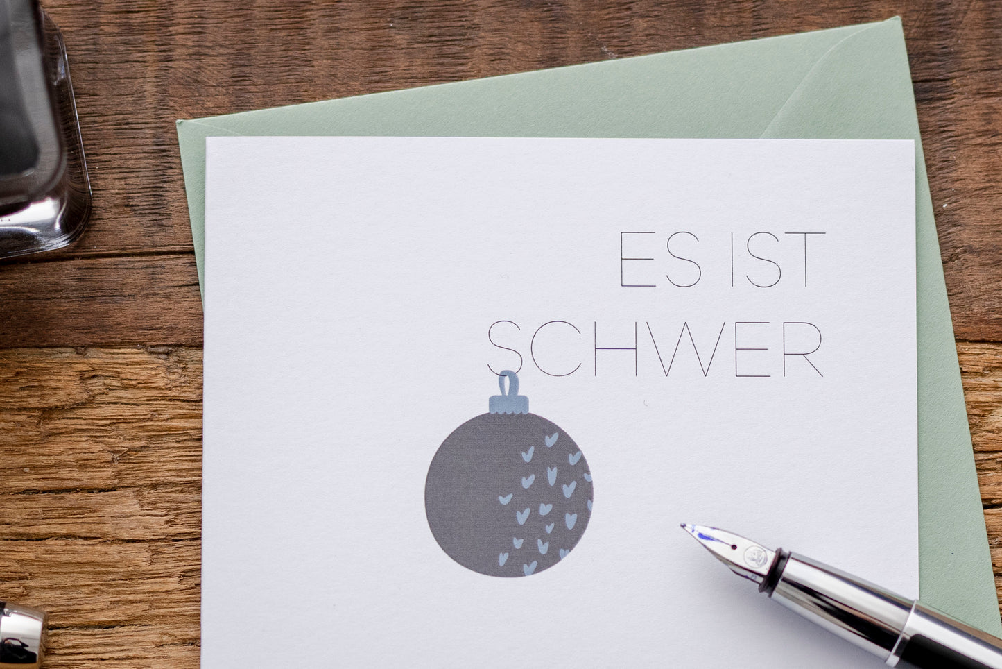 Gedenkkarte: "Es ist schwer"