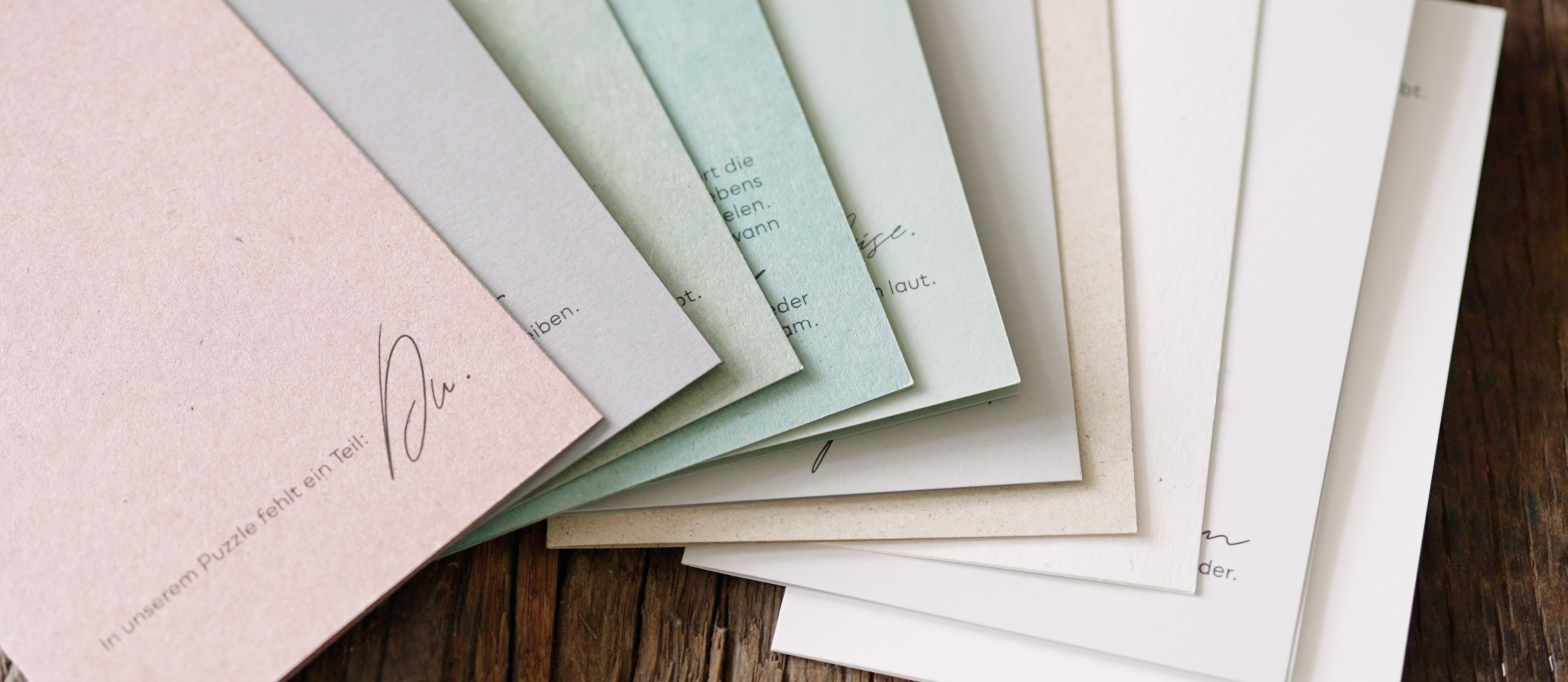 Hochwertige Trauerkarte in gefühlvollen Farben inkl. passendem Umschlag und edlem Einleger